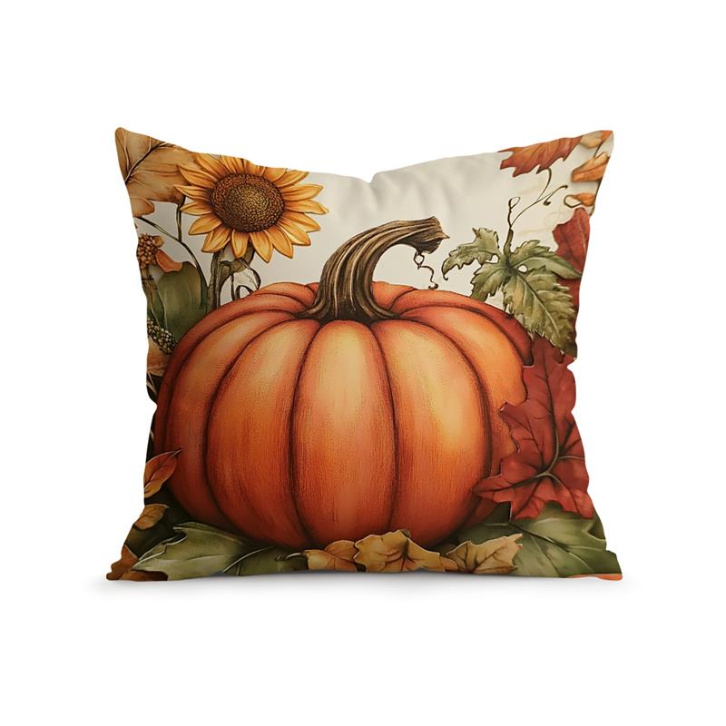 Cuscini Decorativi Raccolta Autunnale Zucca Retro Federe Cuscino Copricuscino Girasole Cuscino da Lancio Copricuscino Divano Decor