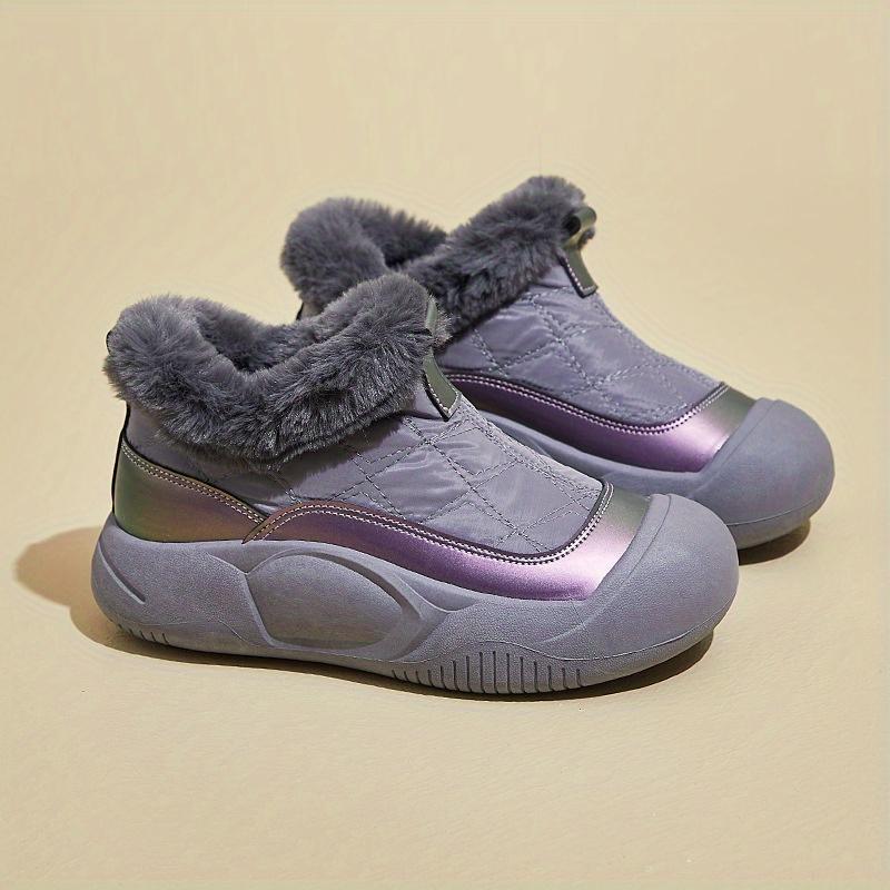 Women's Fleece-Lined High-Top Snow Boots Winter Thick-Soled Round Toe Casual & Warm Winter Footwear | Stylish Winter Boots