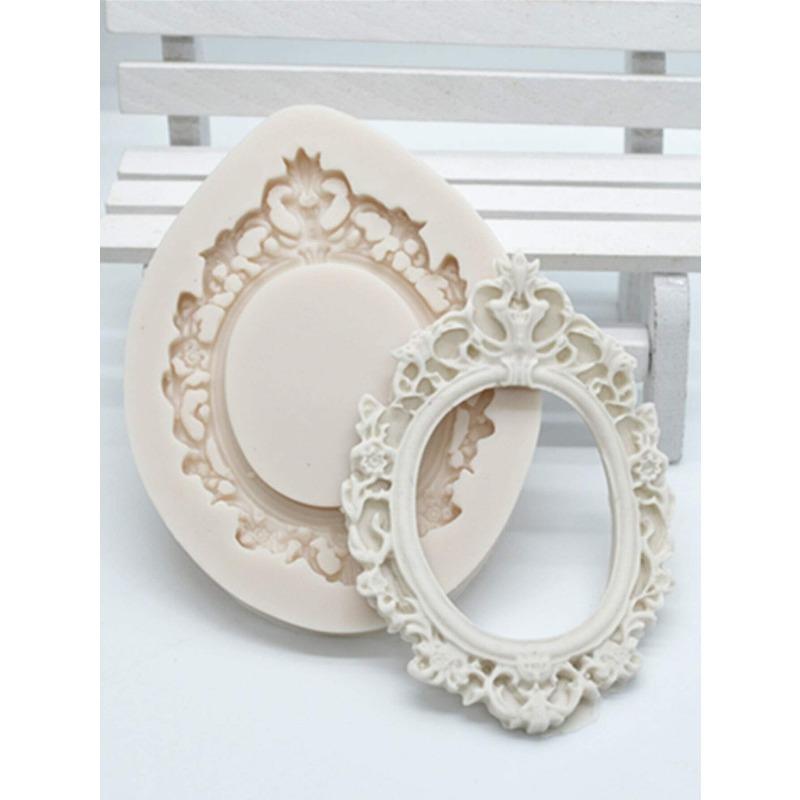 1pc Classical Picture Frame Shaped Silicone Cake Mold