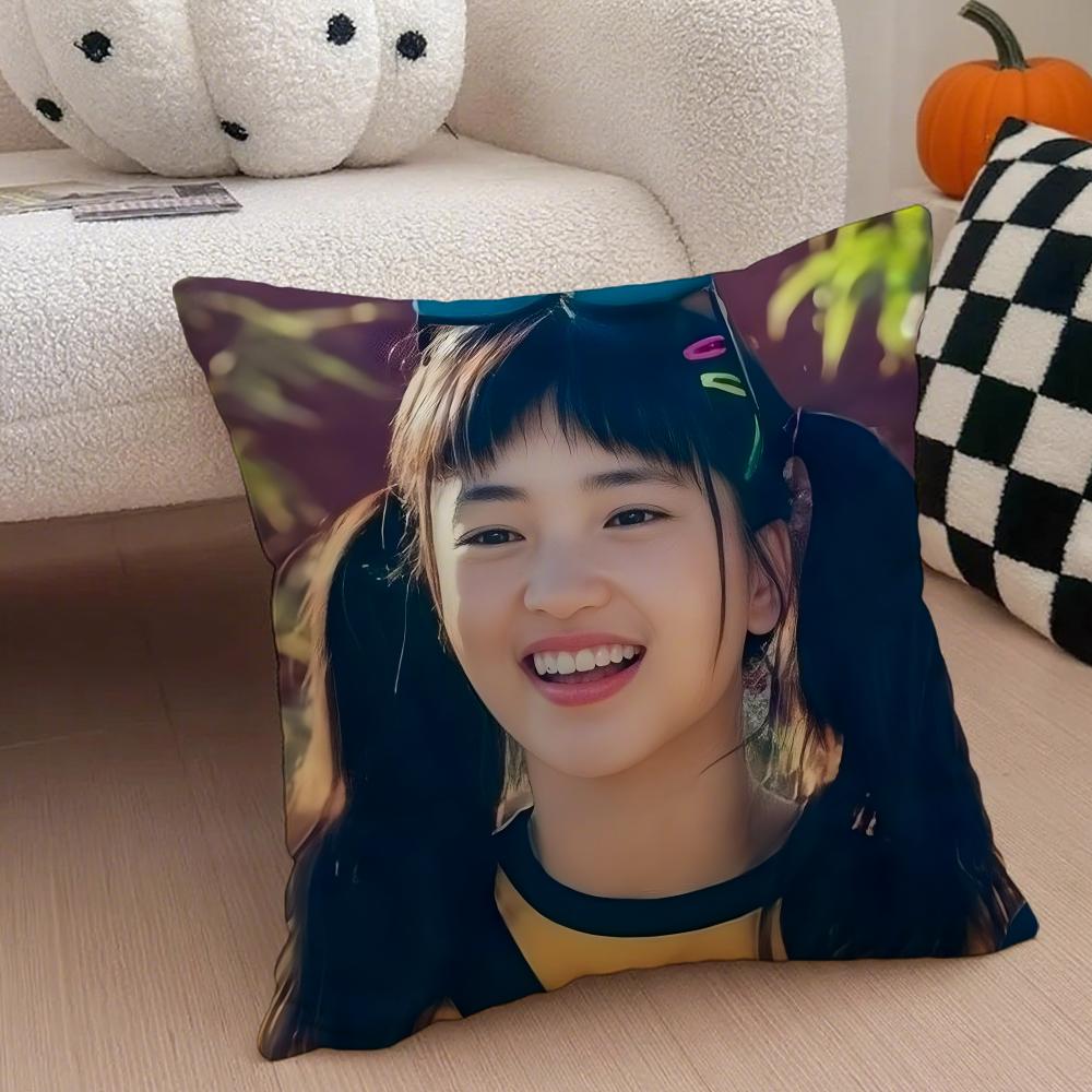 Talented Korean Beautiful Actress KKim Taeri Cushion Cover Throw Pillow Cover Hidden Button Durable Polyester Chair Cushion