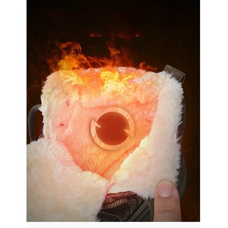 Warme Fleecegefütterte High-Top Winter Herren Wanderschuhe Outdoor Sports Laufschuhe Übergröße Lässige Sneakers für Herren