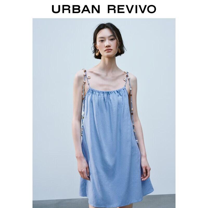 

UR2026 Women s Pleated Shell Strap Short Dress XL