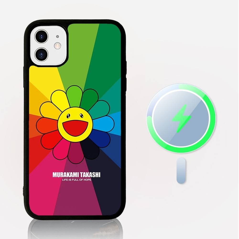 T-Takashi M-Murakami For Magsafe Phone Case For iPhone 17 Air 16 15 14 13 12 11 Pro Max Plus Shockproof Cover