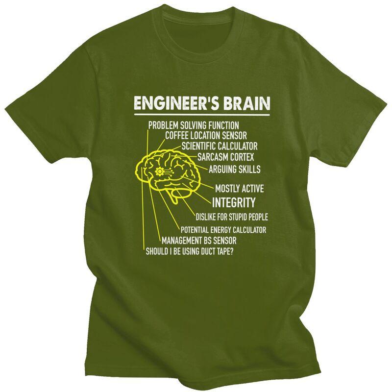Custom Engineers Brain Engineering Tshirts for Men Short Sleeves T Shirt Cool Tshirts Loose Fit Pure Cotton Tees Gift