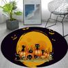 Halloween Cute Ghost Round Rug Cartoon Bat Candy Skull Circle Carpet Home Living Room Kid Bedroom Dorm Decor Floor Mat Chair Mat