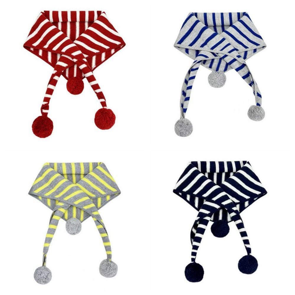 Thicken Triangular Knitted Shawl Long Stripe Scarf Retro Wool Scarf  Autumn Winter