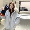 Winter Hooded Cotton Coat Women Thickened Parka Jacket Versatile Workwear Fashion Outwear
