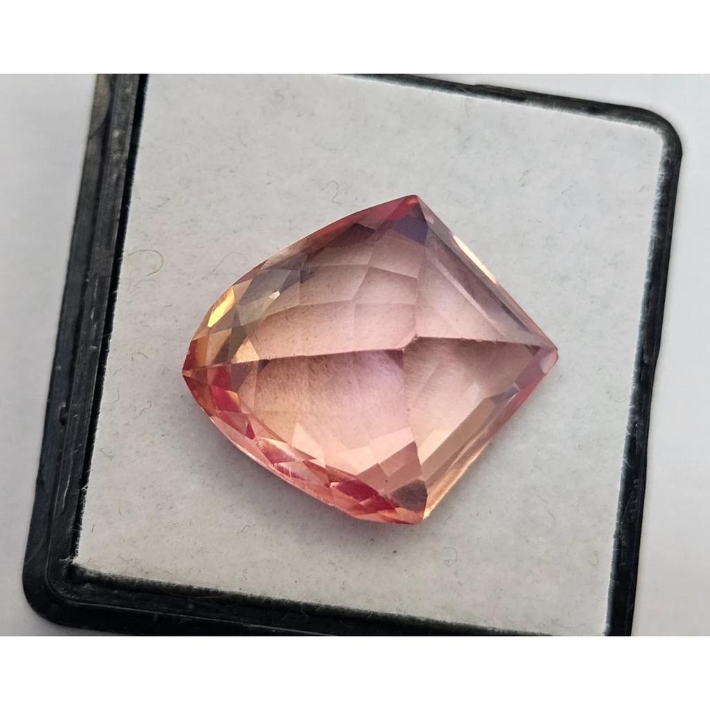 Natural Padparadscha Sapphire 15+ Ct Fancy Cut Stunning Loose Gemstone