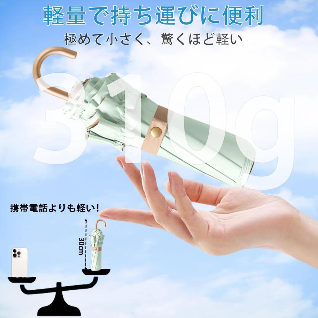 Stylish and Cute Folding Umbrella with a Plain Frill Design and a Gold and Easy To Windproof and Suitable for Both Sunny and Rainy UV Protection Rate
