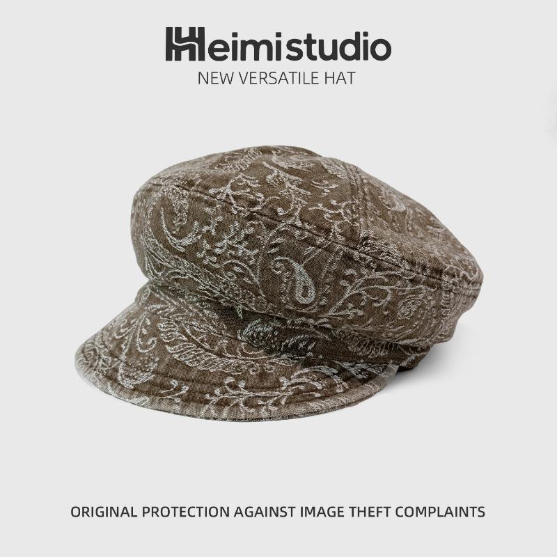 25 Early Autumn New Soft Top Newsboy Hat Female Personality Sunshade Casual Fashion Show Face Small Hat Trend