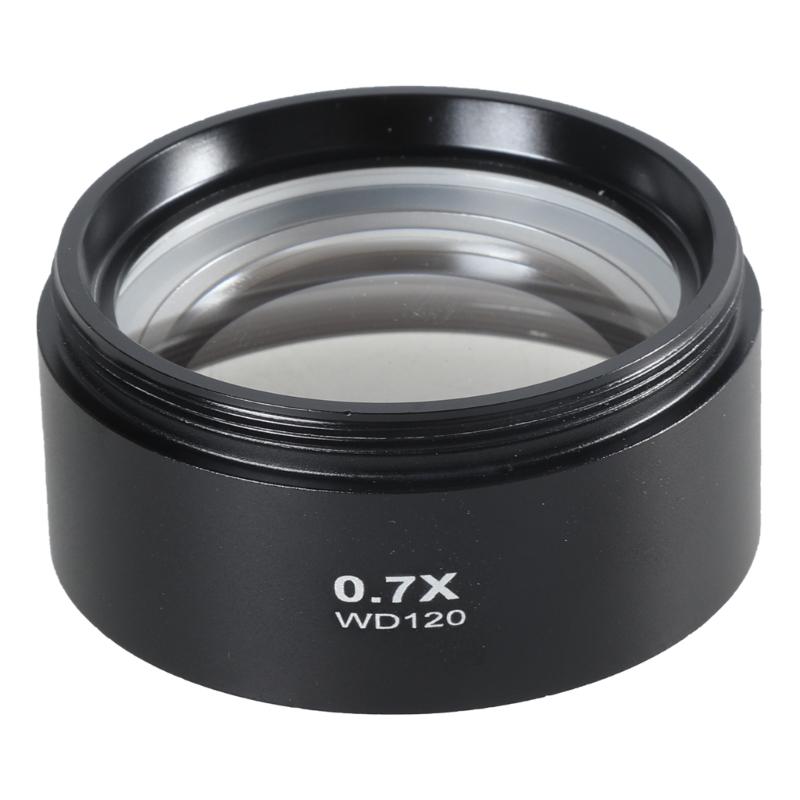 

Aluminium Auxiliary Barlow Objective Lens 0.5/0.7 Microscope Camera Lens Clear Imaging for Stereo Zoom Microscope