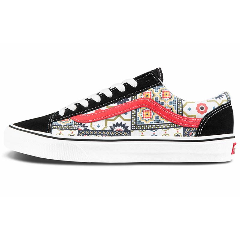 

Vans Style 36 Moroccan Tile Check Skate Shoes Black/Red Vans VN0A54F6687 36