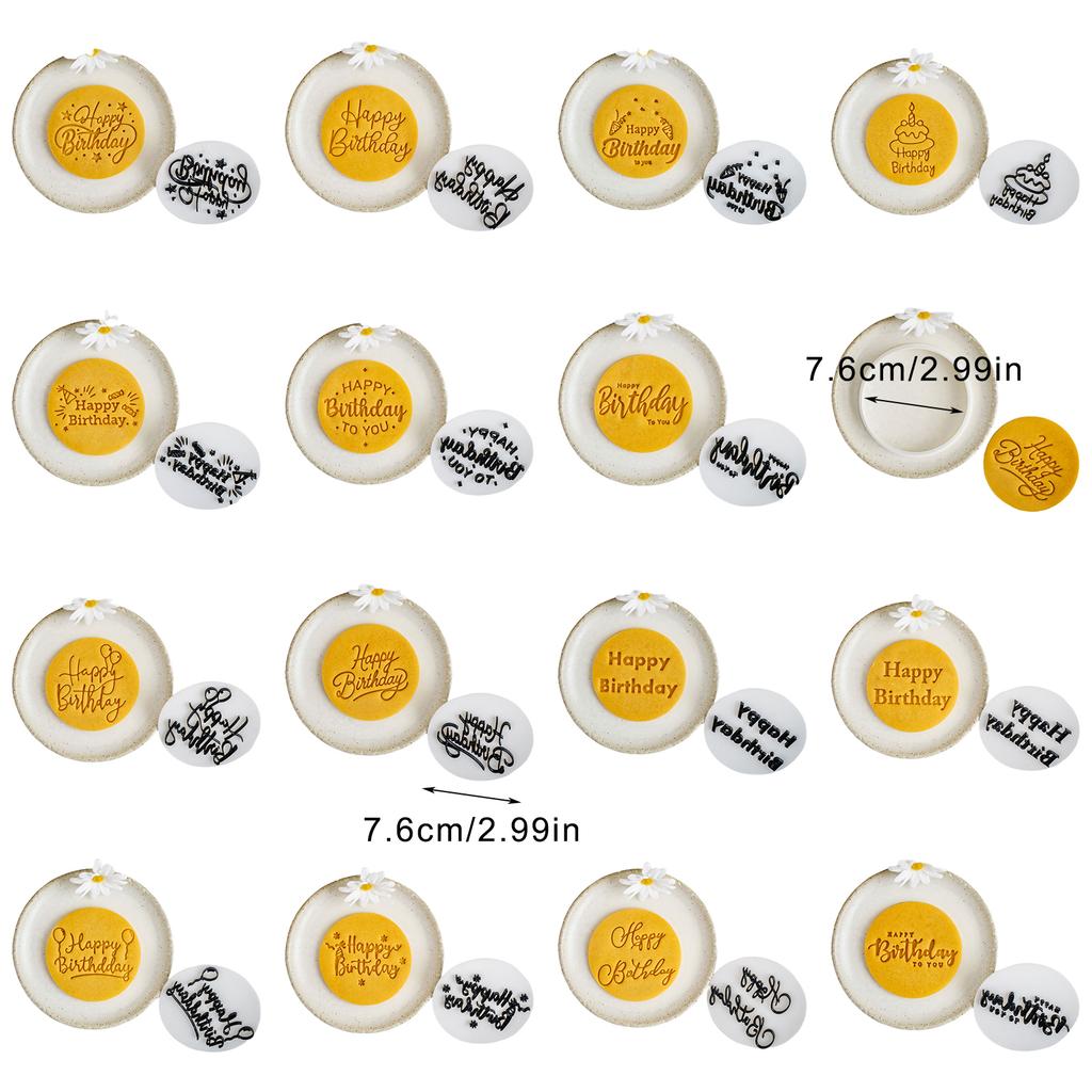 Geburtstagskeks für Geburtstag mit Plastikformen Geburtstagsfeier Fondant-Ausstecher Plastiktextur für Geburtstag