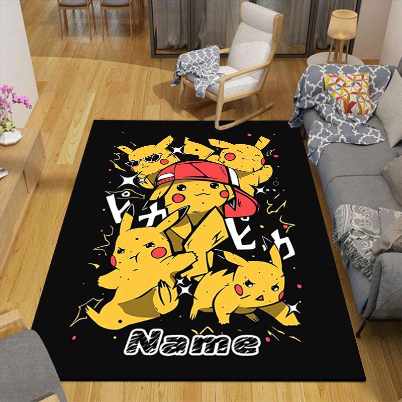 Custom 1Pc Pikachu Heartfelt Friendship Rug Office Carpet Indoor Outdoor Entrance Doormat Nonslip Soft And Comfortable Living Room D2915206