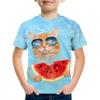 3d Print Retro Animal Top Tee Shirt Kids Boys Clothes Short Sleeve Casual Children's Clothing Fashion T Shirt For Boys