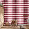 Harlequin Diamonds Wallpaper, Red and White, Red Background, 50x1000