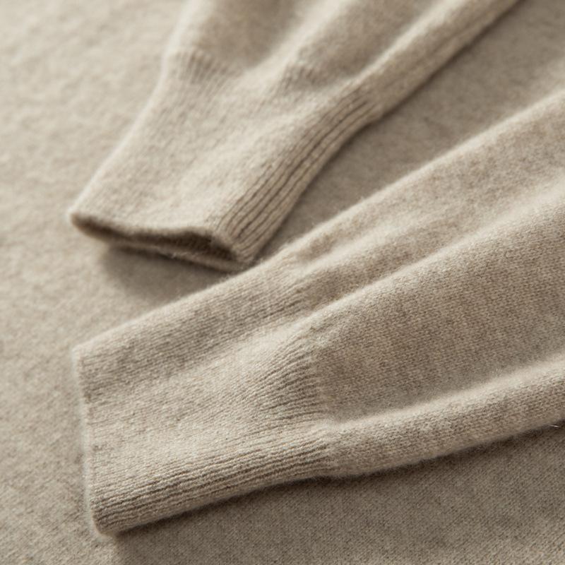 Men's Autumn-Winter Cashmere Half-High Neck Business Pullover Sweater
