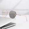 Light Sense Color Changing Rimless Diamond Cutting Edge Myopia Glasses Premium Sense Anti-Blue Light Ultra Light Myopia Glasses