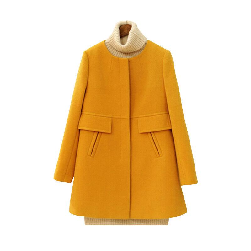 

Женские зимние осенние дафлкоты, двубортные пальто, куртки, женская верхняя одежда на пуговицах, пальто XL жёлтый