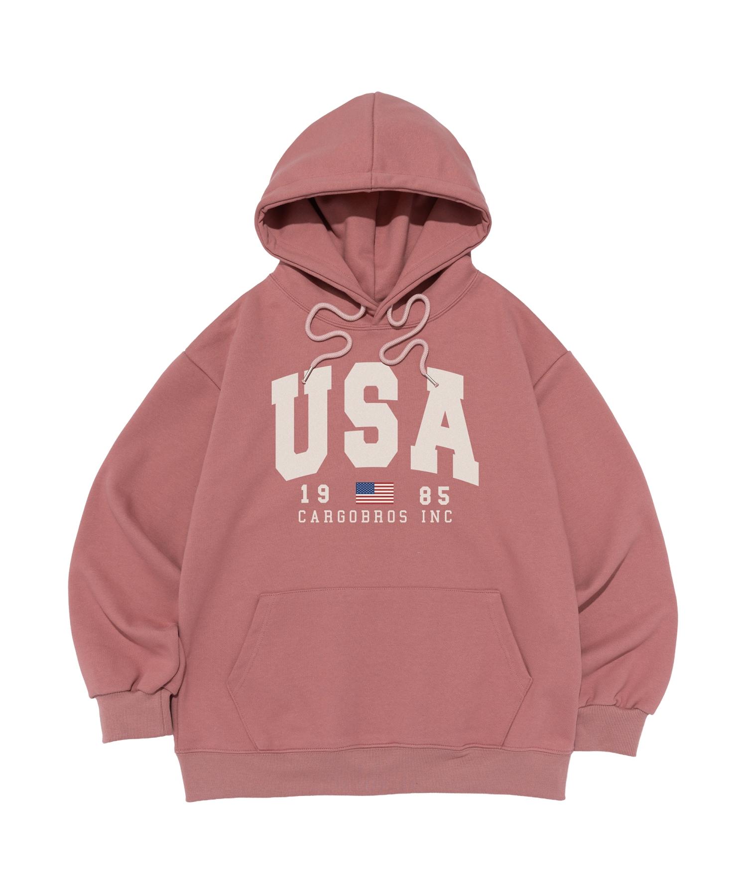 Cargo Bros For Woman American Logo Hoodie (Pink) S