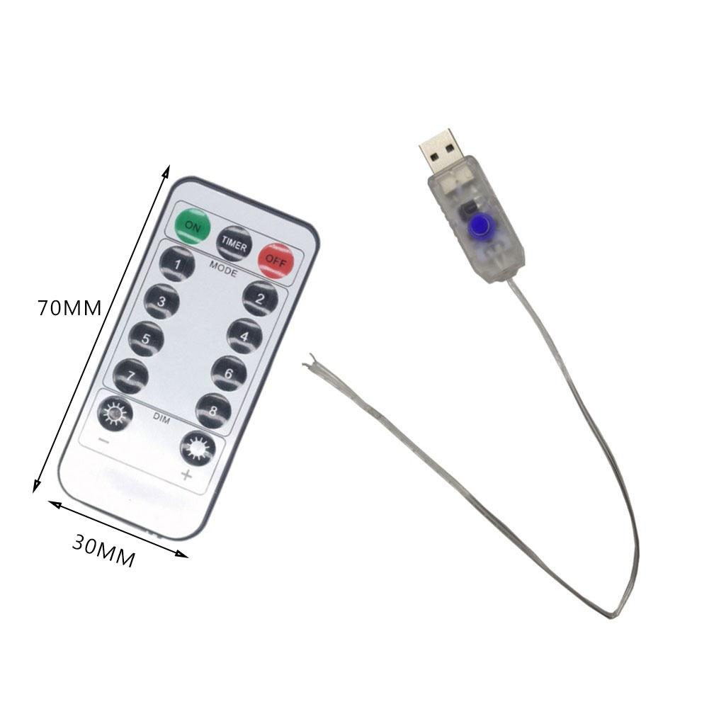 5V Streifenlicht Fernbedienung LED Streifenlicht Controller Passend für 100LED/200LED Lichtstreifen Fernbedienung für Feiertagsparty