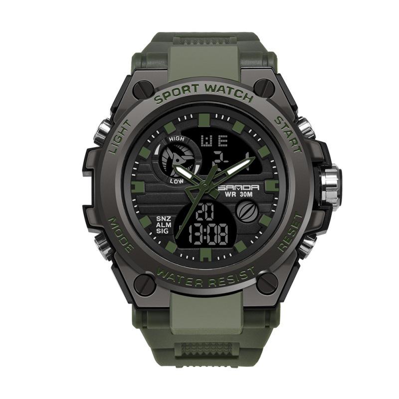 Sanda Large Dial 739 Male Student Fashion Multifunctional Double Display Waterproof Electronic Watch
