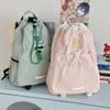 Schoolbag1011 New Bundle Drawstring Rice Pure Large Capacity Backpack Yoga Fitness Lightweight Backpack College Student Schoolbag Women