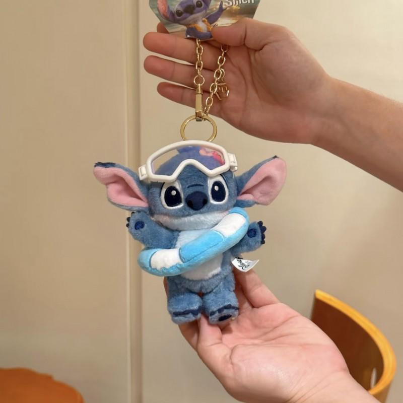 Stitch Plush Keychain Cartoon Character Pendant Cute Chef Doll Bag Charm Gift Kids