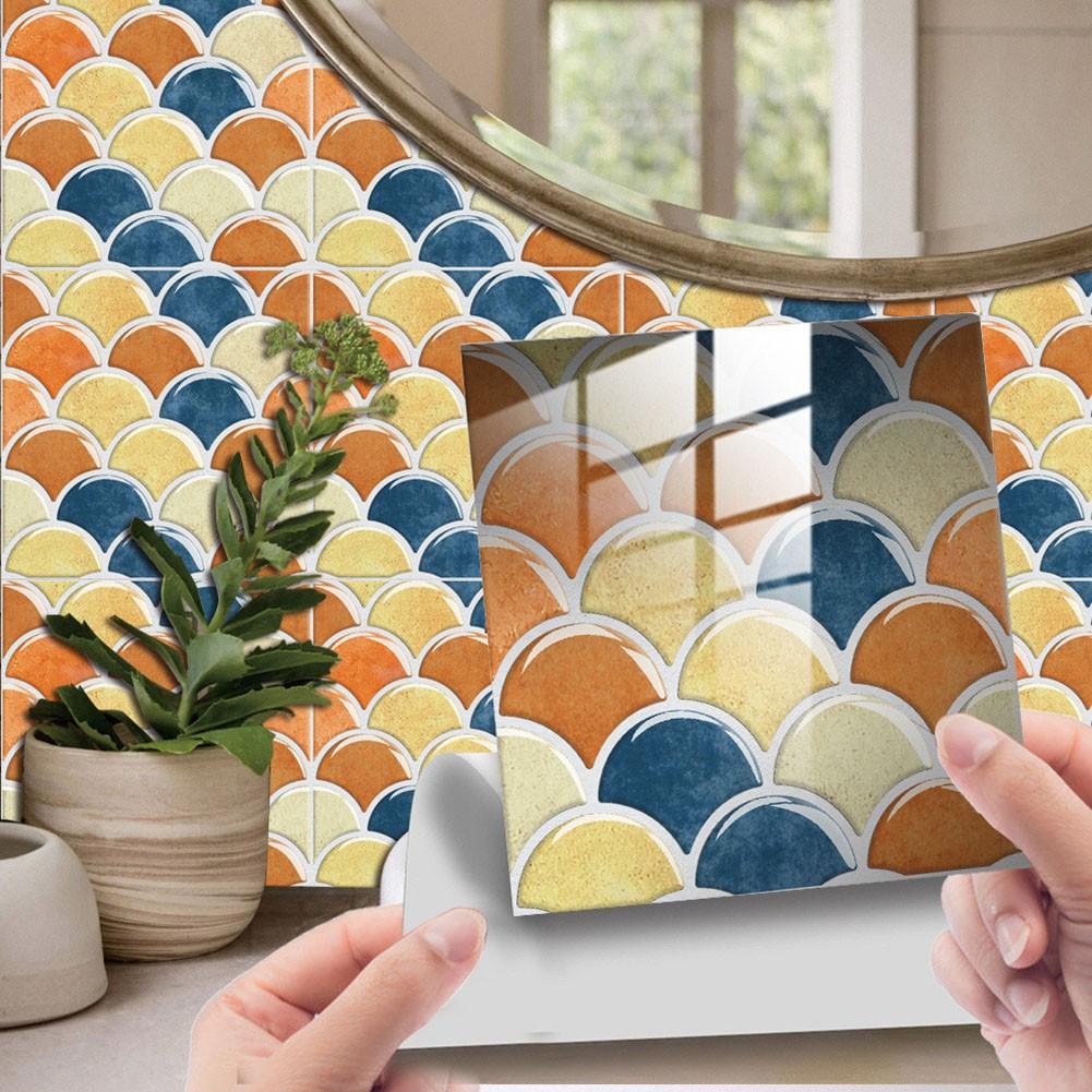 10Pcs Kitchen Tile Sticker Bathroom Mosaic Wall Sticker   Home Decor