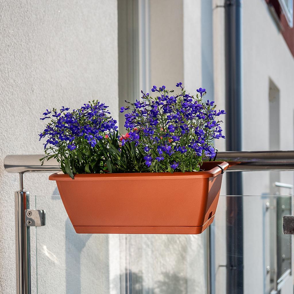 KADAX Balkonkasten Pflanzgefäß mit Halterungen