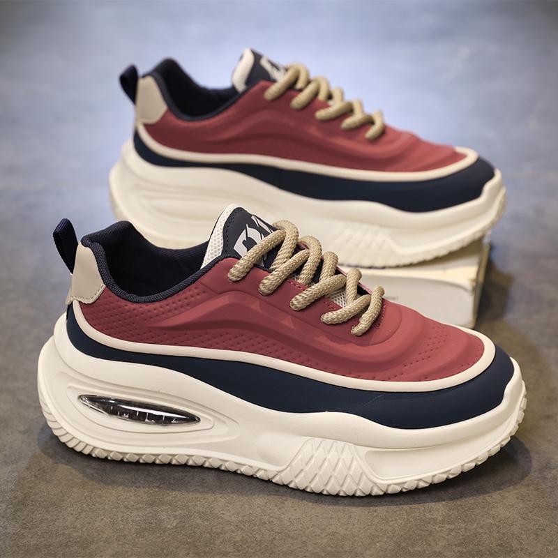 Men's Casual Sports Shoes, Fashionable Thick Soled Skateboarding Shoes, Trendy and Comfortable Men's Shoes Suitable for Outdoor