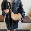 Korean Style Fashion Simple Underarm Bags 2025 Winter Pu Leather Textured Striped Crossbody Bag Female Casual Commuting One Shoulder Bags