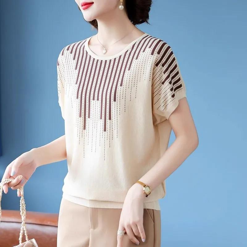 T-shirt for Women Summer Pullover T-shirt Soft Loose Printed Casual Comfortable T-shirt Top