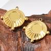 Gold Color Cabochons Accessories Stainless Steel Sun Pendants For Jewelry Making Supplies Blank Base Settings DIY Pendant Charm