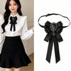 Rhinestone Crystal Fabric Bow Tie for Women and Men College Style Fashion Necktie Shirt Collar Pins Wedding Party Jewelry Gifts