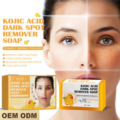 100g Cilt Peeling Sabunu Nemlendirici Hassas Doku Nemlendirici Beyazlatıcı Yağ Kontrolü Aydınlatıcı Evrensel Kojik Asit Leke Giderici Sabun