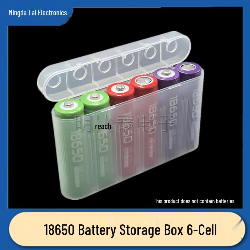 

Прозрачный белый бокс для хранения батарей 18650 на 6 и 2 ячейки 18650 Round Case 2-Cell