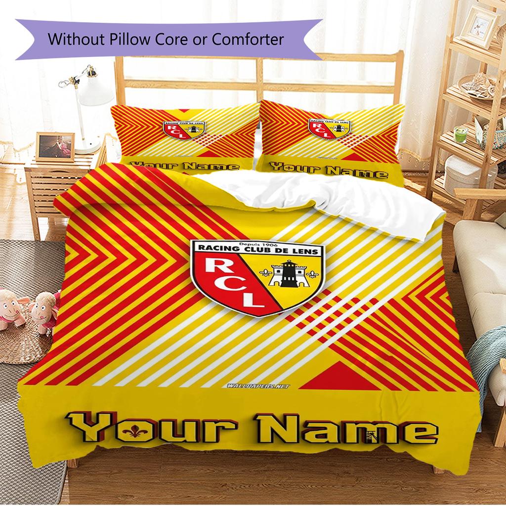 Name Custom RC Lens Pattern Bedding Set Quilt Cover Pillowcase Home Decor Gift (1 * Duvet Cover + 2 * Pillowcase, Without Core)