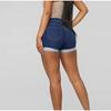 Denim-Shorts Damen Mom Jeans Shorts Bodycon High Waist Kurze Hosen Sexy Y2k Streetwear Elegant Patchwork Party Club Einfache Jeans