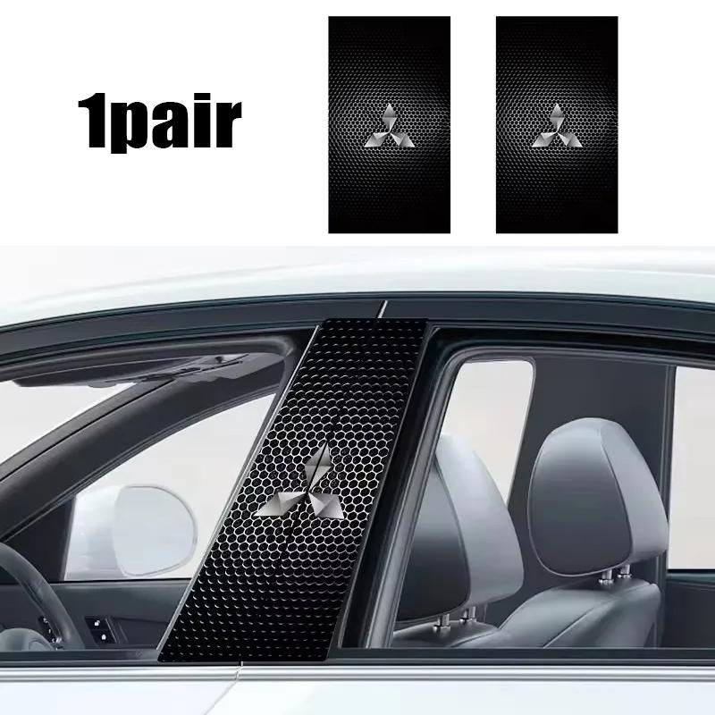1 Paar Auto B-Säule Kratzschutz Aufkleber Schutzfolie für Mitsubishi Lancer Pajero ASX Outlander Eclipse Galant Mirage