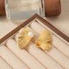 Retro Butterfly Flower Stud Earrings: Exaggerated, Colorfast, Symmetrical Design
