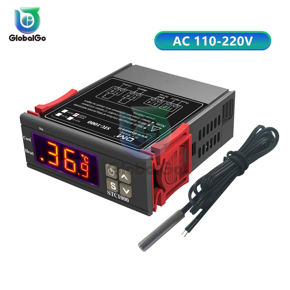 

Digital Temperature Controller Thermostat Thermoregulator Incubator 10A Relay Heating Cooling STC-1000 STC 1000 12V 24V 220V
