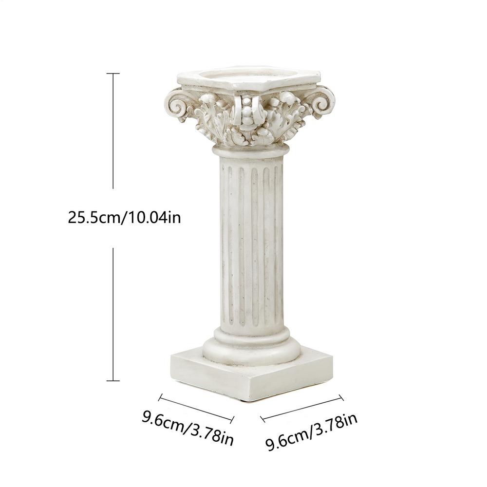 Roman Pillar Greek Column Statue Pedestal Candlestick Stand Figurine Sculpture Resin Corinthian Column Statue Display Base