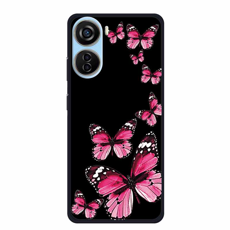 Schwarze Silikonhülle für ZTE Blade V50 Design 5G Libero 5G IV V41 Vita Axon 40 lite Handyhülle Cartoon Katze Weiche Rückseite Hülle