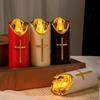 Electric Candles Battery Operated  Creative Portable Realistic Flame Candles Decor Waterproof Battery Operated Candle with Lamps