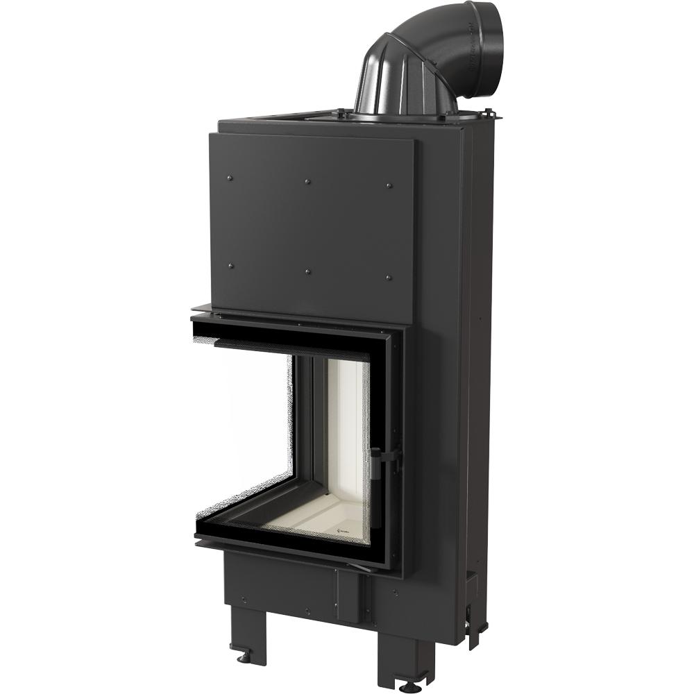 Steel fireplace KRATKI MBN left 8 kW Ø 200