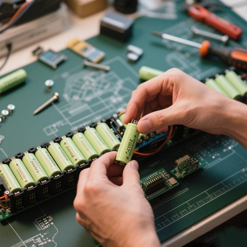DC5521 Male Connector Battery Case with Safety Cover and Power Switches Holds 8 2A Cells for LED Lights and DIY
