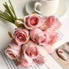 Elegant Home Decor 6-Head Artificial Rose Flower Bouquet, Perfect for Wedding, Parties, Holidays, and Birthdays