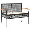 VidaXL Ensemble à Manger de Jardin avec Coussins 4 pcs, Table et Chaise de Terrasse, Meubles de Patio, Mobilier d'Extérieur, 3213567