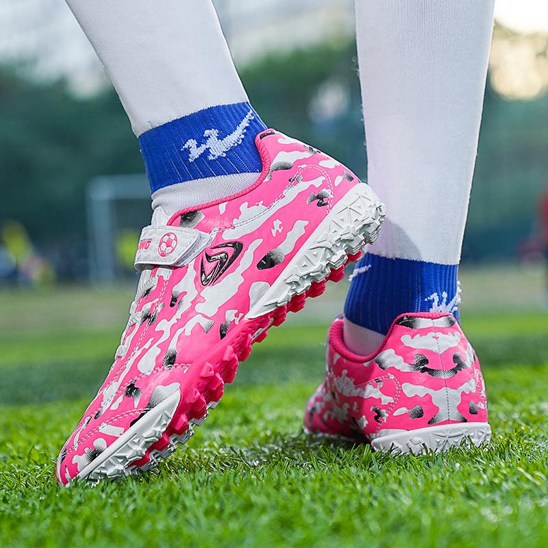 Modne Tanie Dziecięce Buty Piłkarskie Sporty Outdoorowe Turf Dziecięce Buty Piłkarskie Lekkie Oryginalne Dziecięce Szybkie Piłka Nożna Tenis dla Chłopca